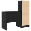 vidaXL Scrivania con cassetto 2 pcs Rovere Nero