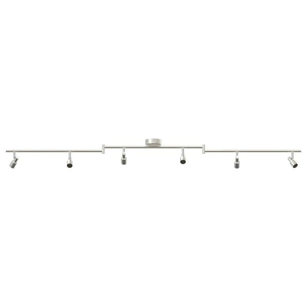 vidaXL Faretto da soffitto Nickel spazzolato 176.5 x 9.5 x 14 cm