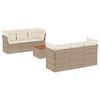 vidaXL Set Divani da Giardino 7 pz con Cuscini Beige in Polyrattan