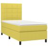 vidaXL Letto a Molle con Materasso e LED Verde 90x190 cm in Tessuto