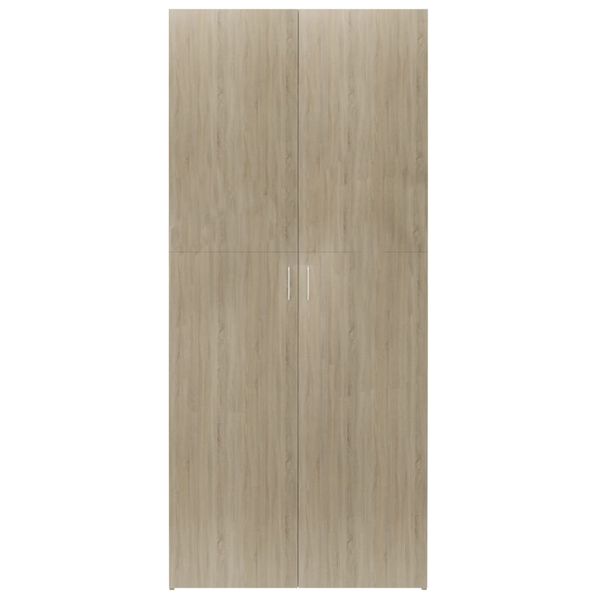 vidaXL Scarpiera Rovere Sonoma 80x35,5x180 cm in Legno Multistrato