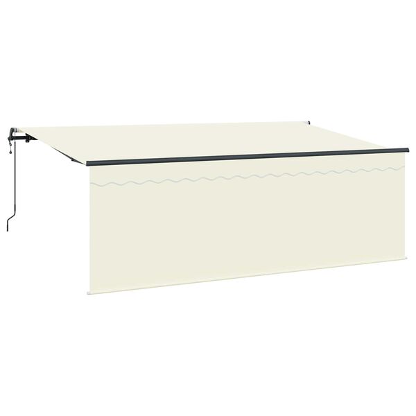 vidaXL Tenda Retrattile Crema 350 x 200 cm Poliestere e Alluminio