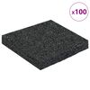 vidaXL Pad per patio in granuli di gomma Nero 9 x 9 x 1 cm Gomma