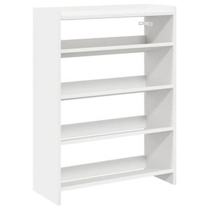 vidaXL Scarpiera Bianca 60x25x81 cm in Legno Multistrato