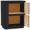 vidaXL Credenza Nera 60x34x75 cm in Legno Massello di Pino