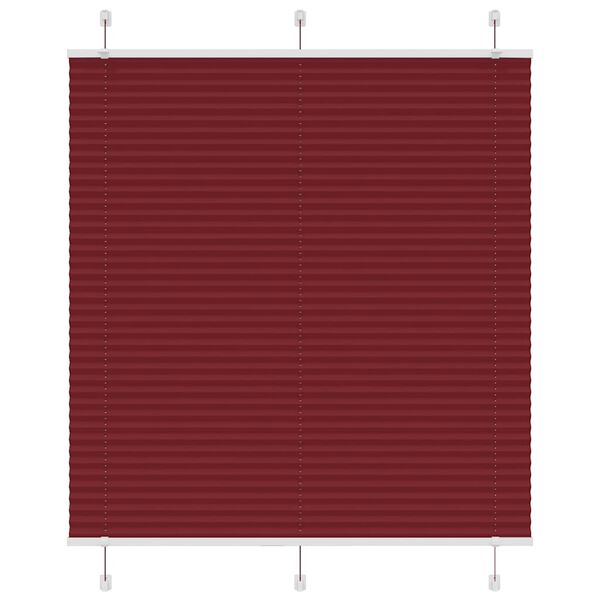 vidaXL Tenda Plissettata Rosso Bordeaux 120x150 cm Larghezza Tessuto