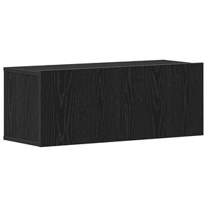 vidaXL Mobile TV 2 pcs Rovere Nero 80 x 30 x 30 cm Legno multistrato
