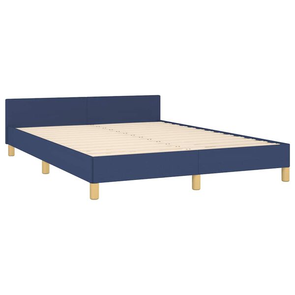 vidaXL Giroletto con Testiera senza Materasso Blu 140x190 cm Tessuto