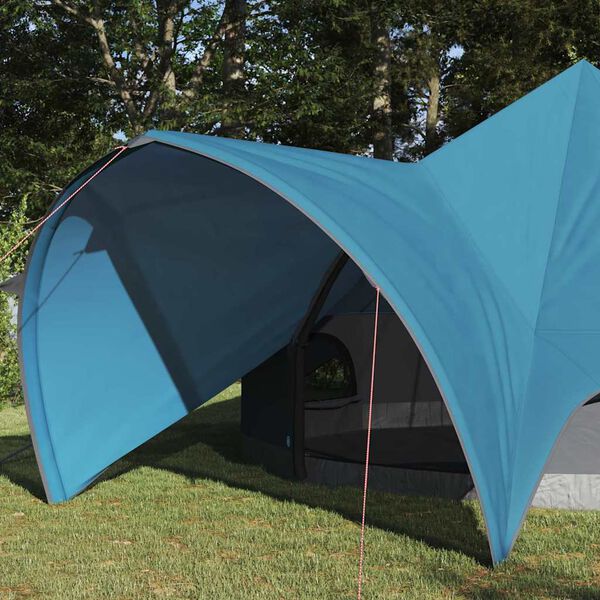 vidaXL Tenda Teepee con tetto Blu e Grigio 600 x 600 x 347 cm