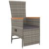 vidaXL Set da Pranzo da Giardino 9 pz con Cuscini in Polyrattan Grigio