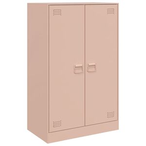 vidaXL Credenza Rosa 67x39x107 cm in Acciaio