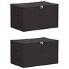 vidaXL Scatola di Stoccaggio 2 pz Tessuto non tessuto 55 x 35 x 32 cm