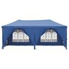 vidaXL Tenda per Feste Pieghevole con Pareti Laterali Blu 3x6 m