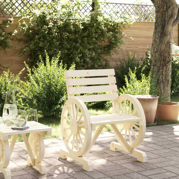vidaXL Sedia da Giardino 58x58x78,5 cm in Legno Massello di Abete