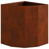vidaXL Vaso d'angolo Ruggine 30 x 30 x 35 cm acciaio corten
