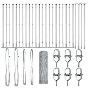 vidaXL Palo della recinzione Argento