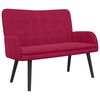 vidaXL Sofa a Due Posti Rosso vino 115 x 61 x 87 cm Velluto