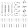 vidaXL Set Accessori per Vela Parasole 12 pz in Acciaio Inossidabile