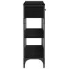 vidaXL Tavolo consolle Rovere Nero 72.5 x 25 x 75 cm Legno multistrato