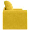 vidaXL Divano letto 60cm Giallo Velluto