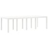 vidaXL Tavolo da Pranzo da Giardino Bianco 250 x 100 x 73 cm