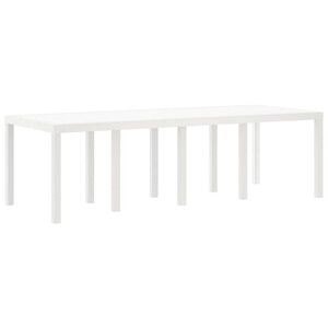 vidaXL Tavolo da Pranzo da Giardino Bianco 250 x 100 x 73 cm