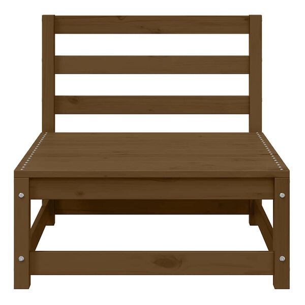 vidaXL Divano Centrale da Giardino ambra in Legno Massello di Pino