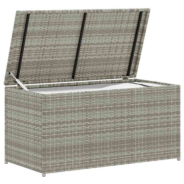 vidaXL Baule da Giardino in Polyrattan 100x50x50 cm Grigio