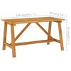 vidaXL Set da Pranzo da Giardino 5 pz in Legno Massello di Acacia