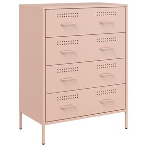 vidaXL Credenza Rosa 68x39x89 cm in Acciaio