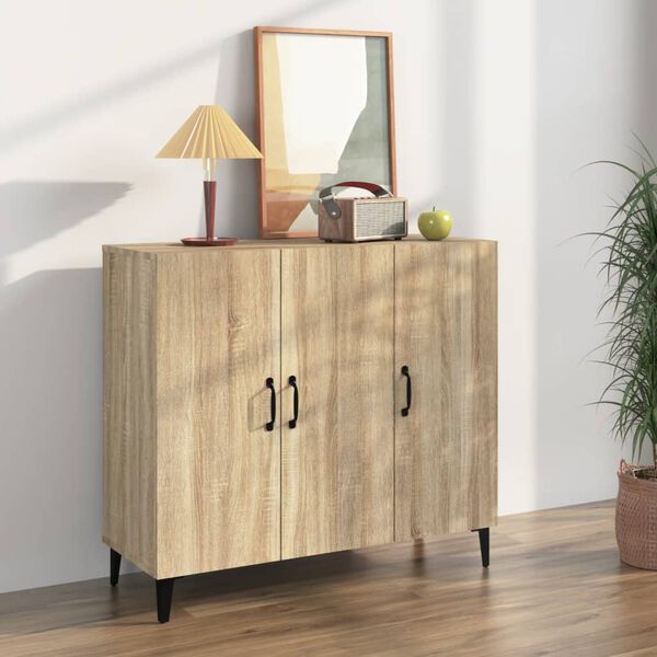 vidaXL Credenza Rovere Sonoma 90x34x80 cm in Legno Multistrato