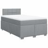 vidaXL Giroletto a Molle con Materasso Grigio Chiaro 120x190cm Tessuto