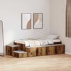 vidaXL Struttura letto con contenitore Legno vecchio 90 cm