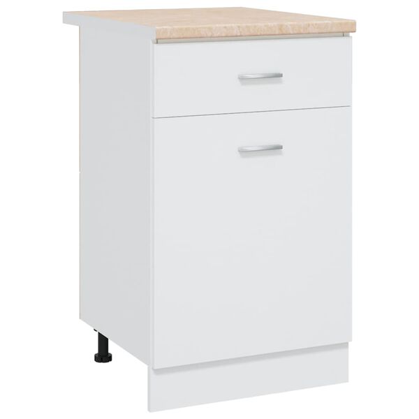 vidaXL Piano da Cucina Beige con Motivo Marmo 50x60x2,8 cm Truciolato