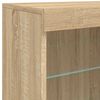 vidaXL Credenza con Luci LED Rovere Sonoma 181,5x37x67 cm