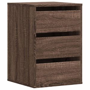 vidaXL Cassettiera Angolo Rovere Marrone 40x41x58cm Legno Multistrato