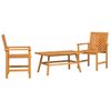 vidaXL Set Lounge da Giardino 3 pz Marrone Legno di Acacia Massello