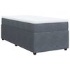 vidaXL Giroletto a Molle con Materasso Grigio Scuro 90x200 cm Velluto