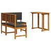 vidaXL Set Panchina da Giardino 2 pz Marrone Legno di Acacia Massello