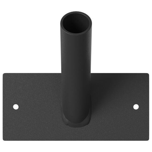 vidaXL Supporto per Bandiera Nero 10.5 x 7.5 x 0.2 cm Acciaio