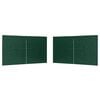 vidaXL Parete per tenda da festa 2 pz 400 x 195 cm Verde PE e Acciaio