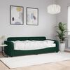 vidaXL Divano Letto con Materasso Verde Scuro 80x200 cm in Velluto