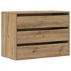 vidaXL Cassettiera Angolare Rovere Artigianale 80x41x58cm Multistrato