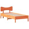 vidaXL Giroletto senza Materasso Marrone Cera 90x200 cm Massello Pino