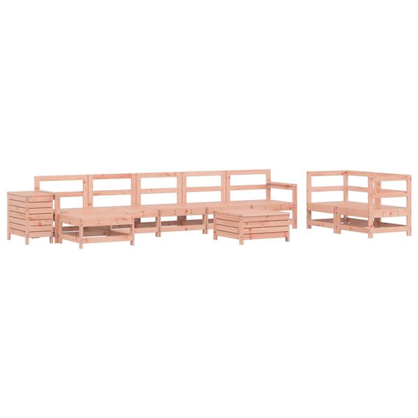 vidaXL Set Divani da Giardino 10 pz in Legno Massello Abete Douglas