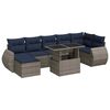 vidaXL Set Divano da Giardino 8pz con Cuscini Grigio Polyrattan Acacia