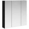 vidaXL Mobiletto per specchio da bagno Rovere Nero 70 x 14,5 x 70 cm