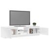 vidaXL Mobile Porta TV con Luci LED Bianco Lucido 140x40x36 cm