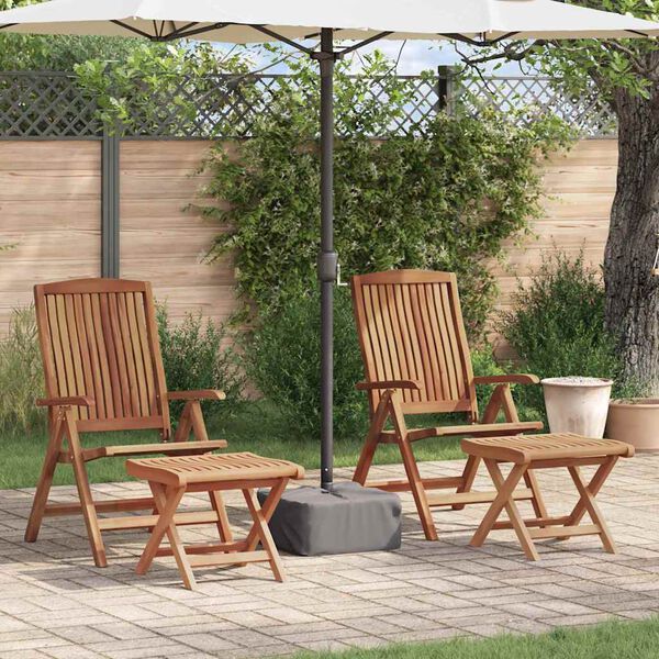 vidaXL Set da Pranzo per Giardino 4 pcs Marrone Legno di teak solido