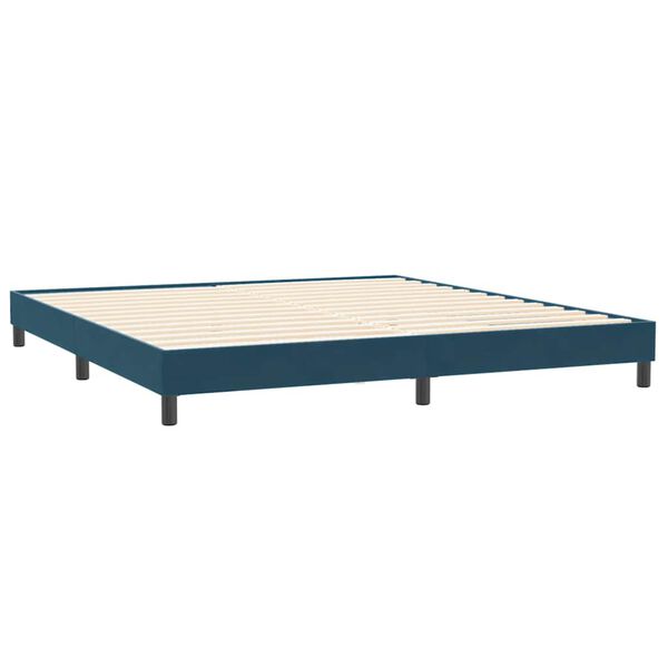 vidaXL Giroletto senza Materasso Blu Scuro 200x210 cm in Velluto